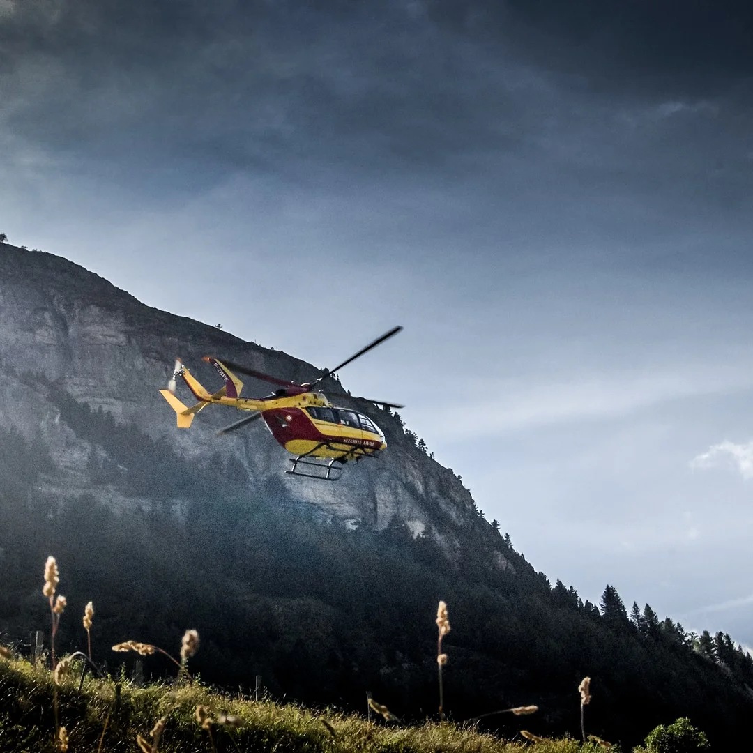 Photo 1 from Benjamin Simier’s Instagram post: Mountain rescue helicopter in the Pyrenees in France 🇫🇷