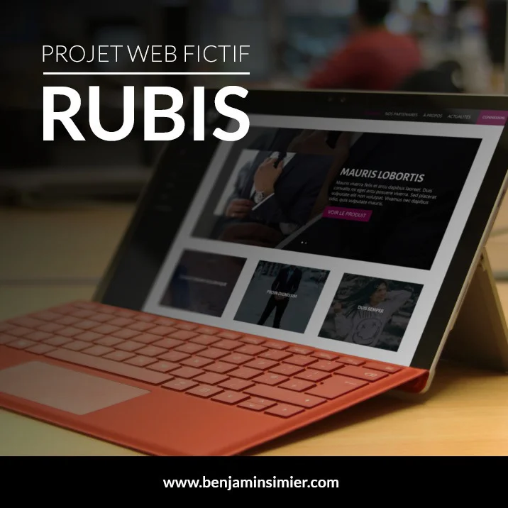 Photo 1 from Benjamin Simier’s Instagram post: Nouveau projet sur mon site personnel. Projet fictif réalisé dans le cadre de mes études