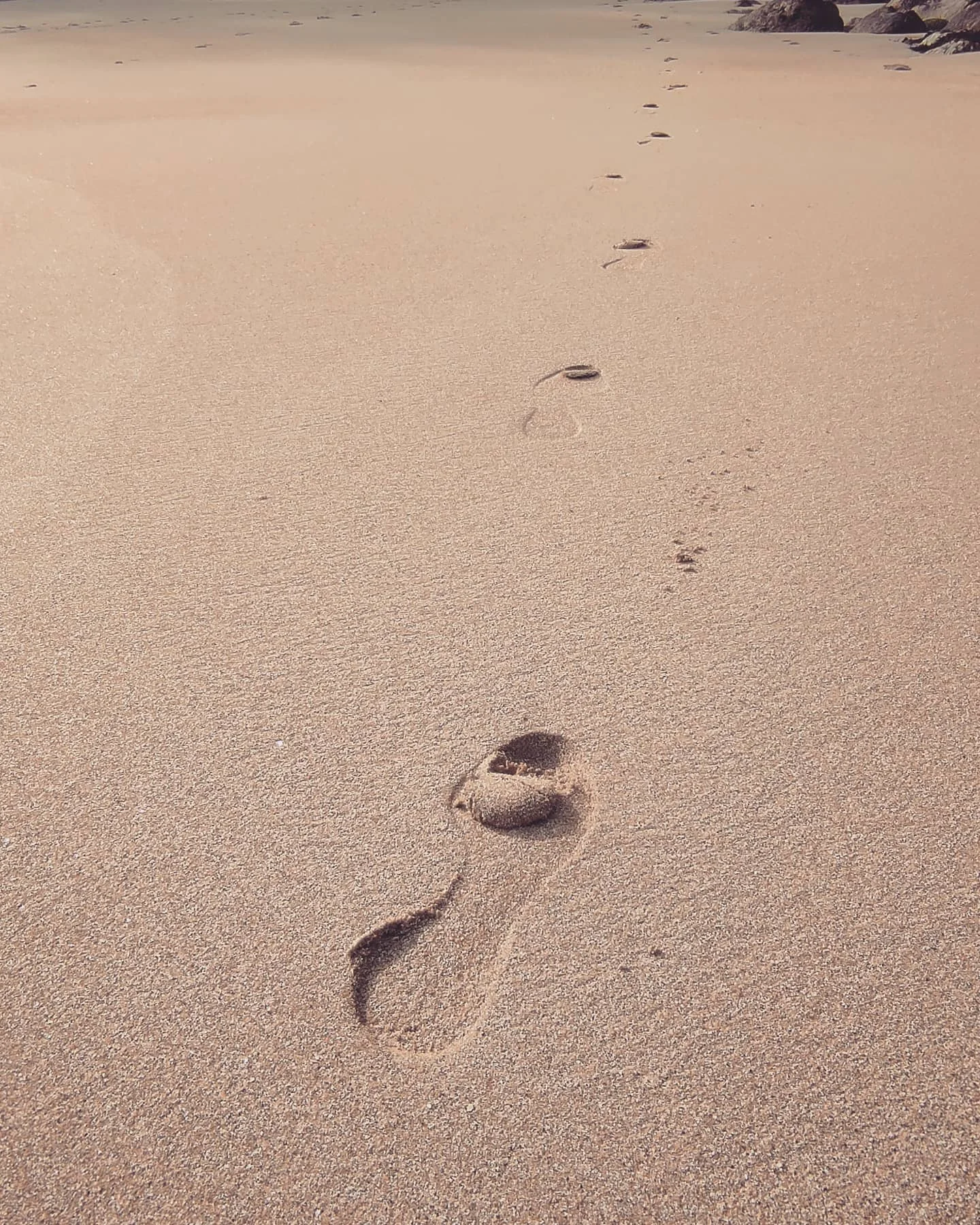 Photo 1 from Benjamin Simier’s Instagram post: 👣 Footprint on the beach ⛱️ in Bretagne, France