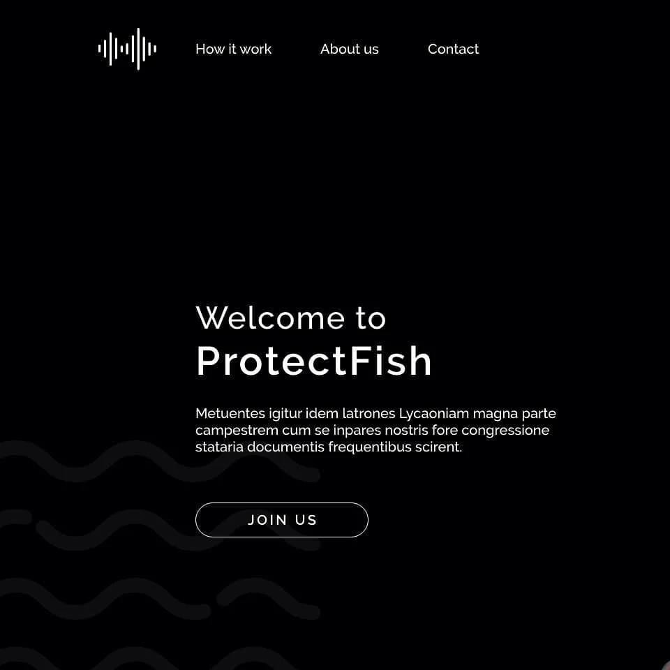 Photo 3 from Benjamin Simier’s Instagram post: Webdesign website about fish 🐟🐠🐡