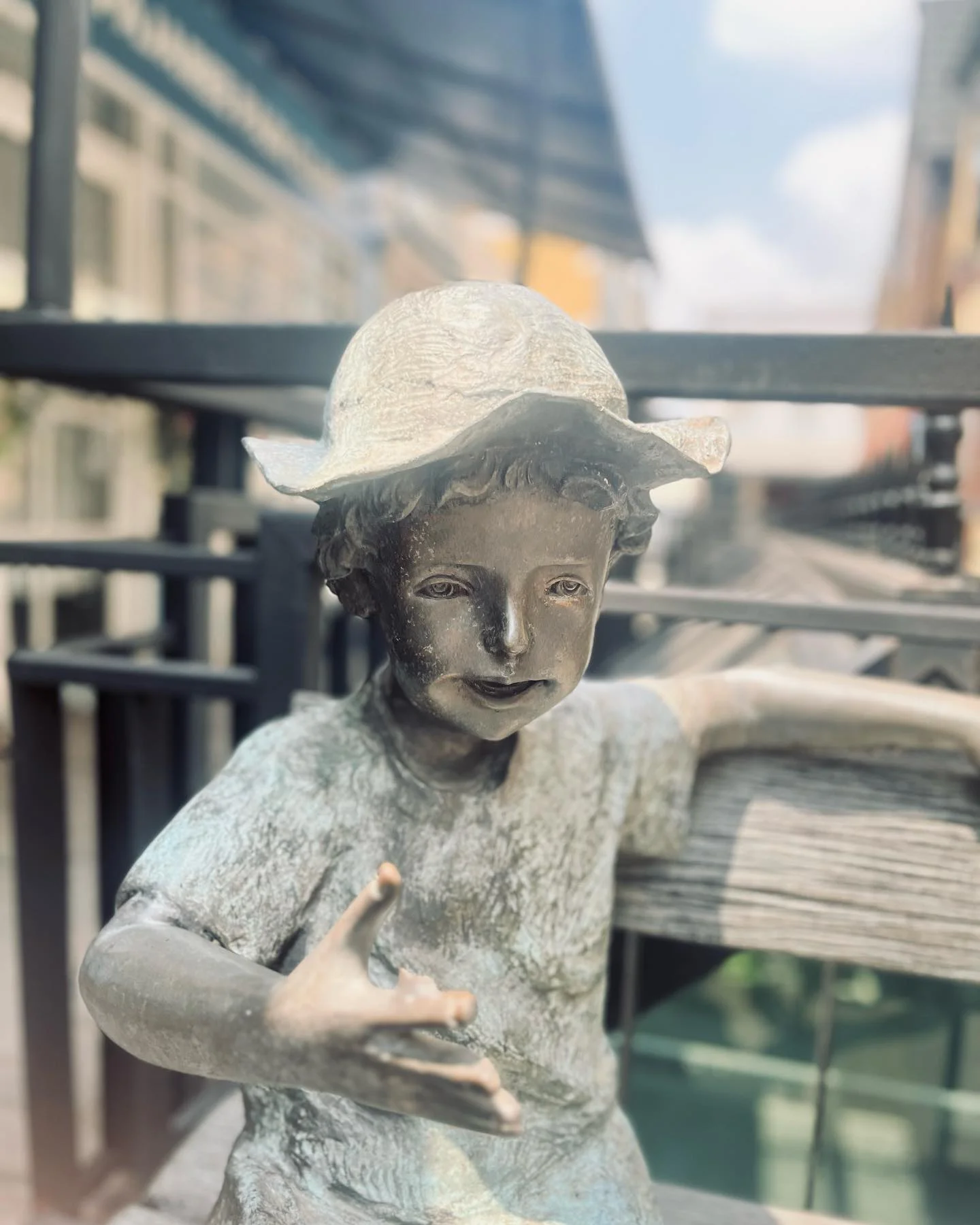 Photo 1 from Benjamin Simier’s Instagram post: Child statue 👦