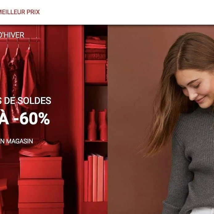 Photo 4 from Benjamin Simier’s Instagram post: Site web H&M fictif