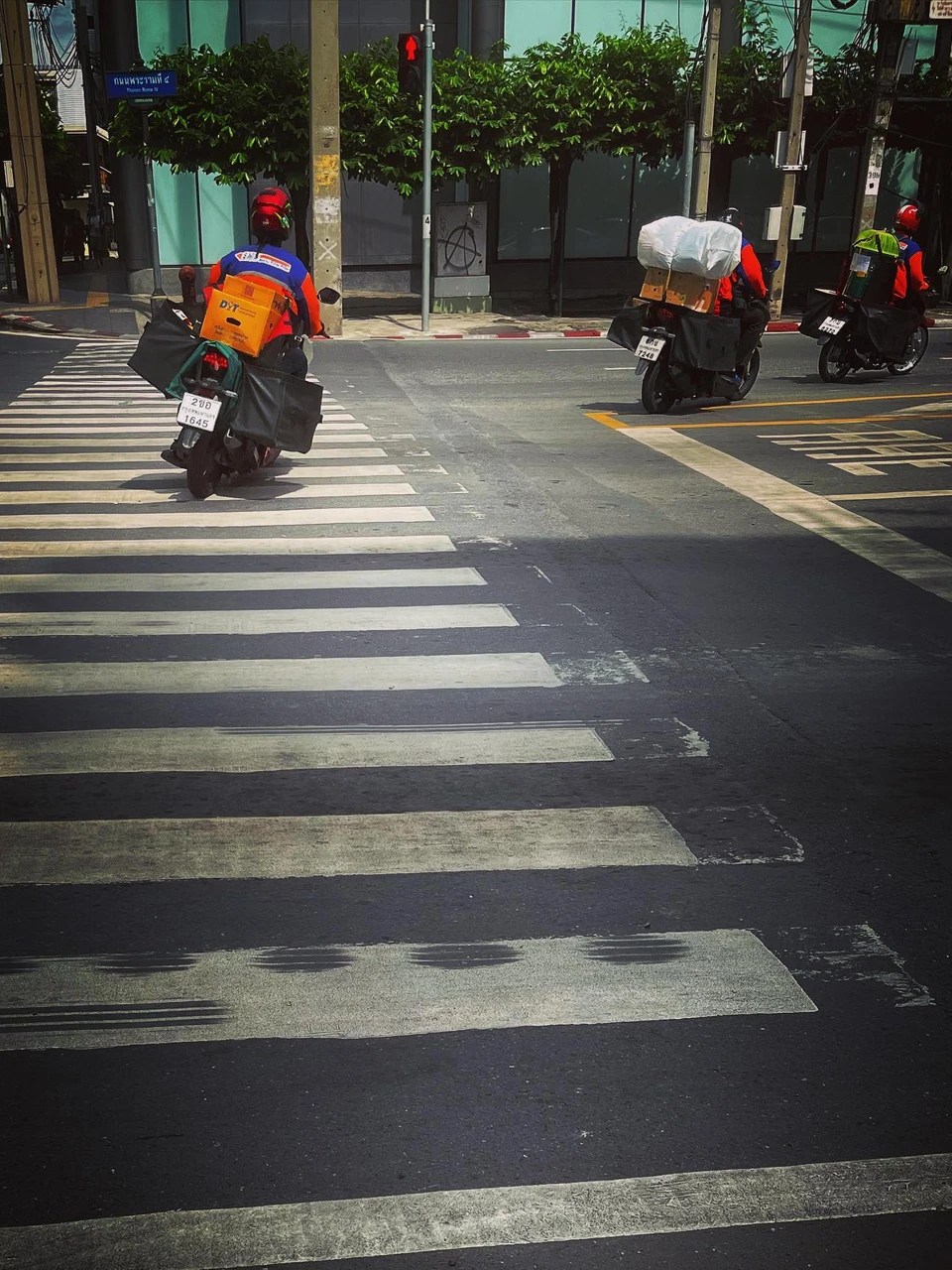 Photo 1 from Benjamin Simier’s Instagram post: Motorbikes on the road