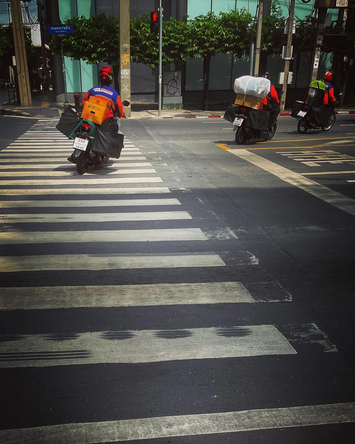 Photo 1 from Benjamin Simier’s Instagram post: Motorbikes on the road