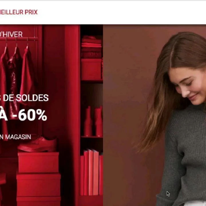 Photo 1 from Benjamin Simier’s Instagram post: Site web H&M fictif