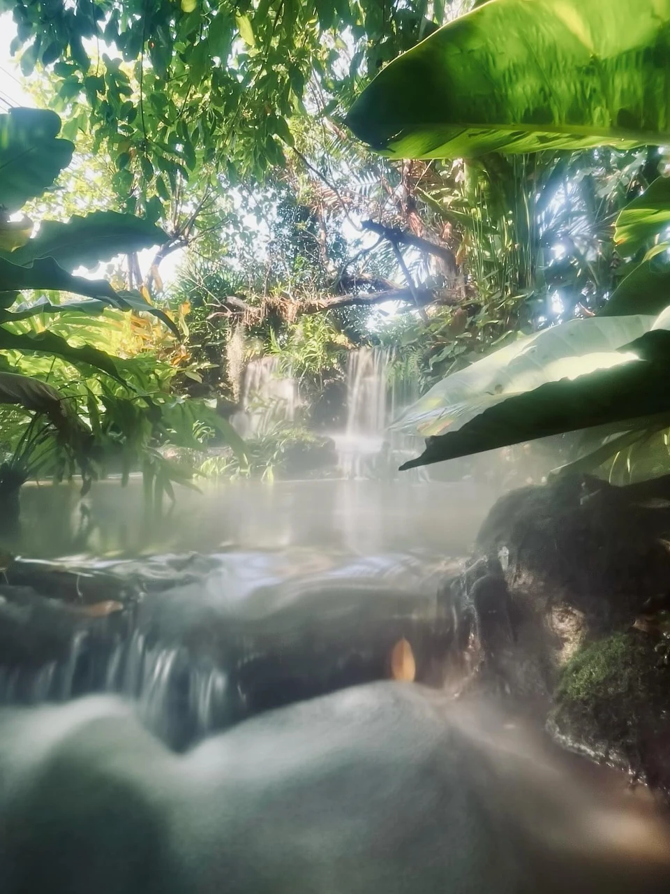 Photo 1 from Benjamin Simier’s Instagram post: The power and beauty of nature on full display at this stunning waterfall in Thailand. ⛰️🇹🇭