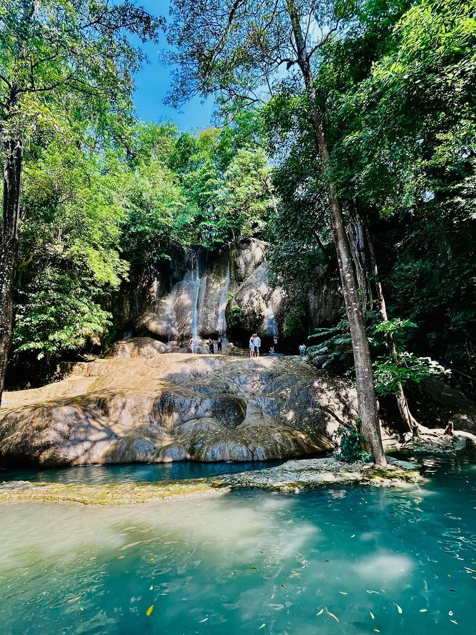 Photo 1 from Benjamin Simier’s Instagram post: Waterfall at Kanchanaburi, Thailand 🇹🇭