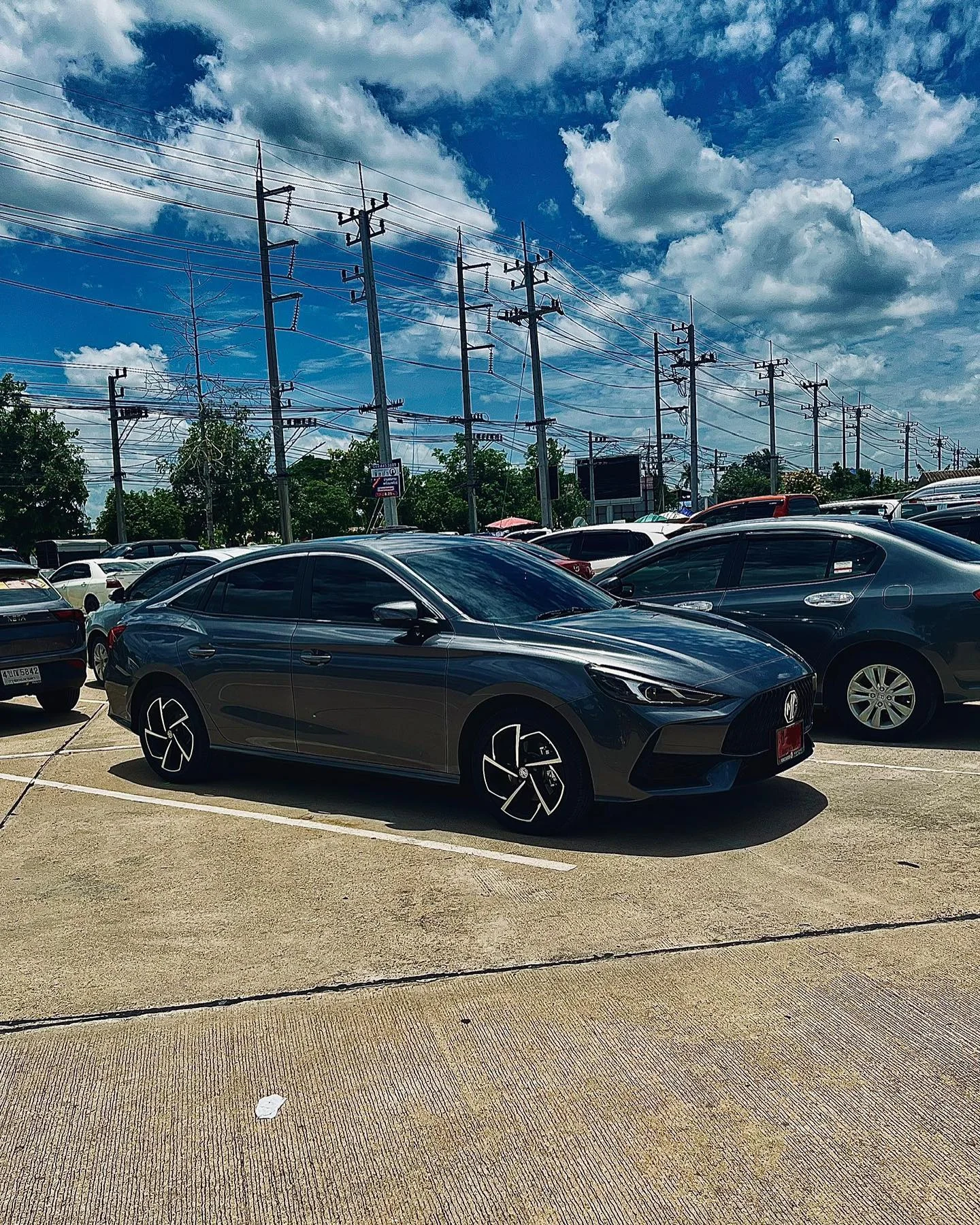 Photo 1 from Benjamin Simier’s Instagram post: Finally, we received our new car. It is truly magnificent and provides a most enjoyable driving experience. 🚗💨