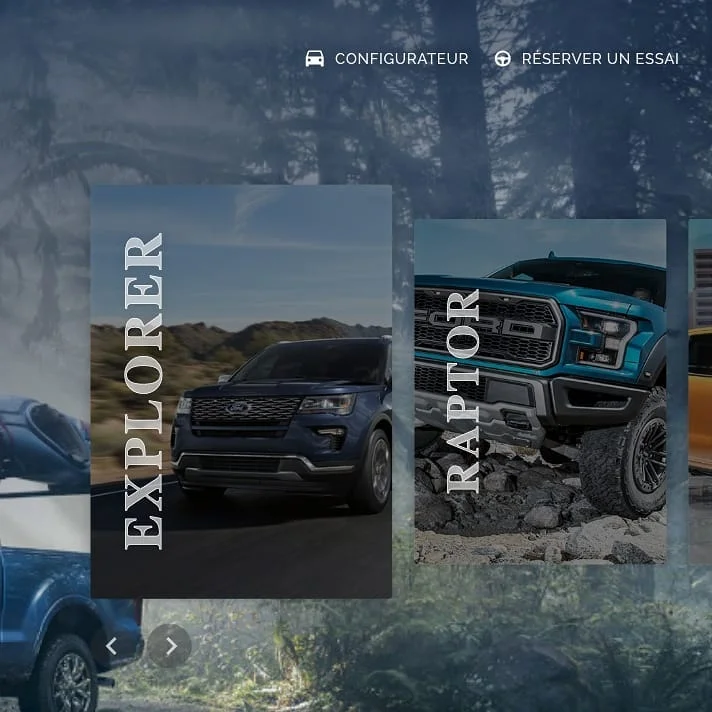 Photo 2 from Benjamin Simier’s Instagram post: FR : Projet de cours, webdesign d'un site fictif Ford pour présenter les véhicules.