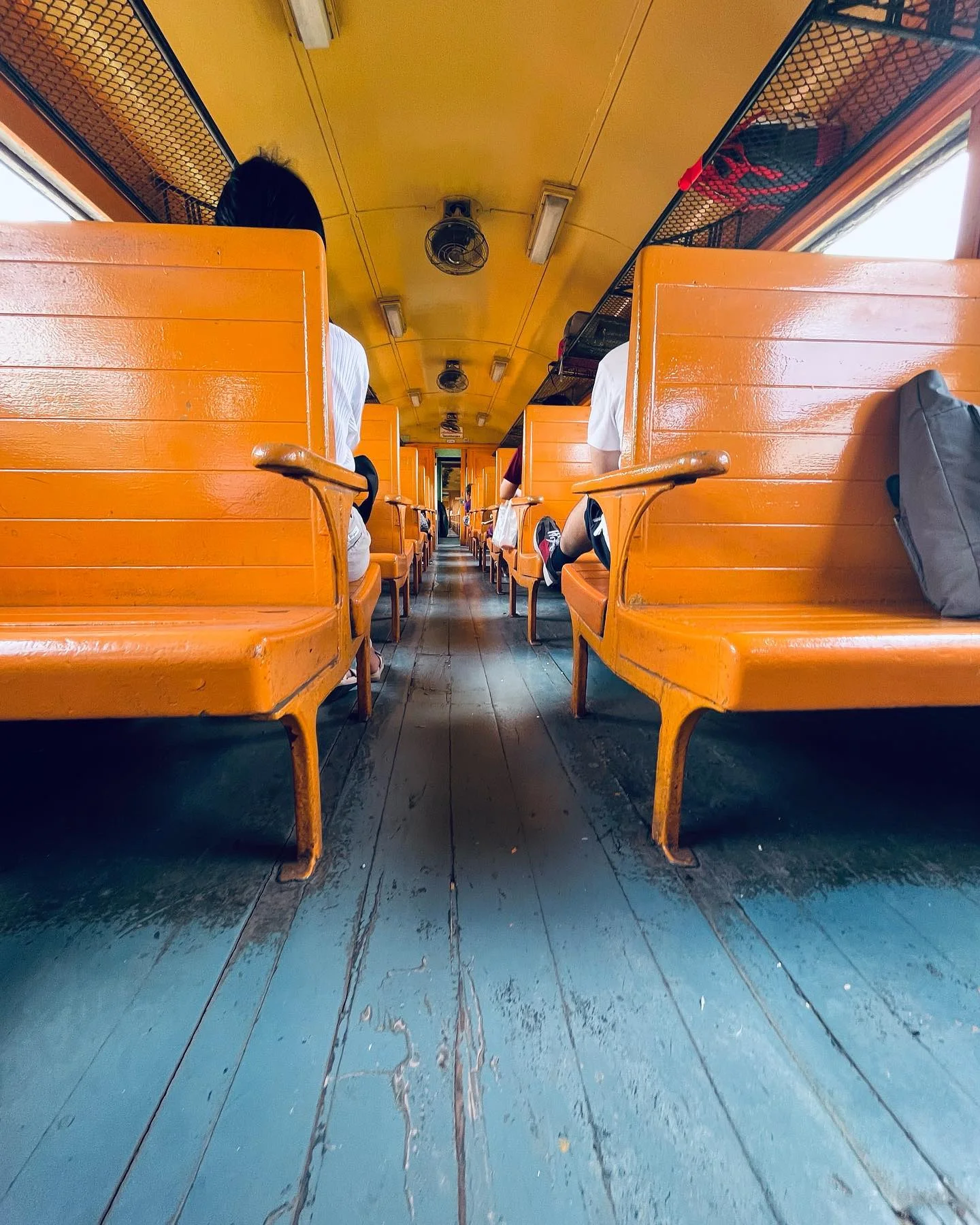 Photo 1 from Benjamin Simier’s Instagram post: Train journeys in Thailand are long and not very comfortable... but they are beautiful and unforgettable! 🚂
