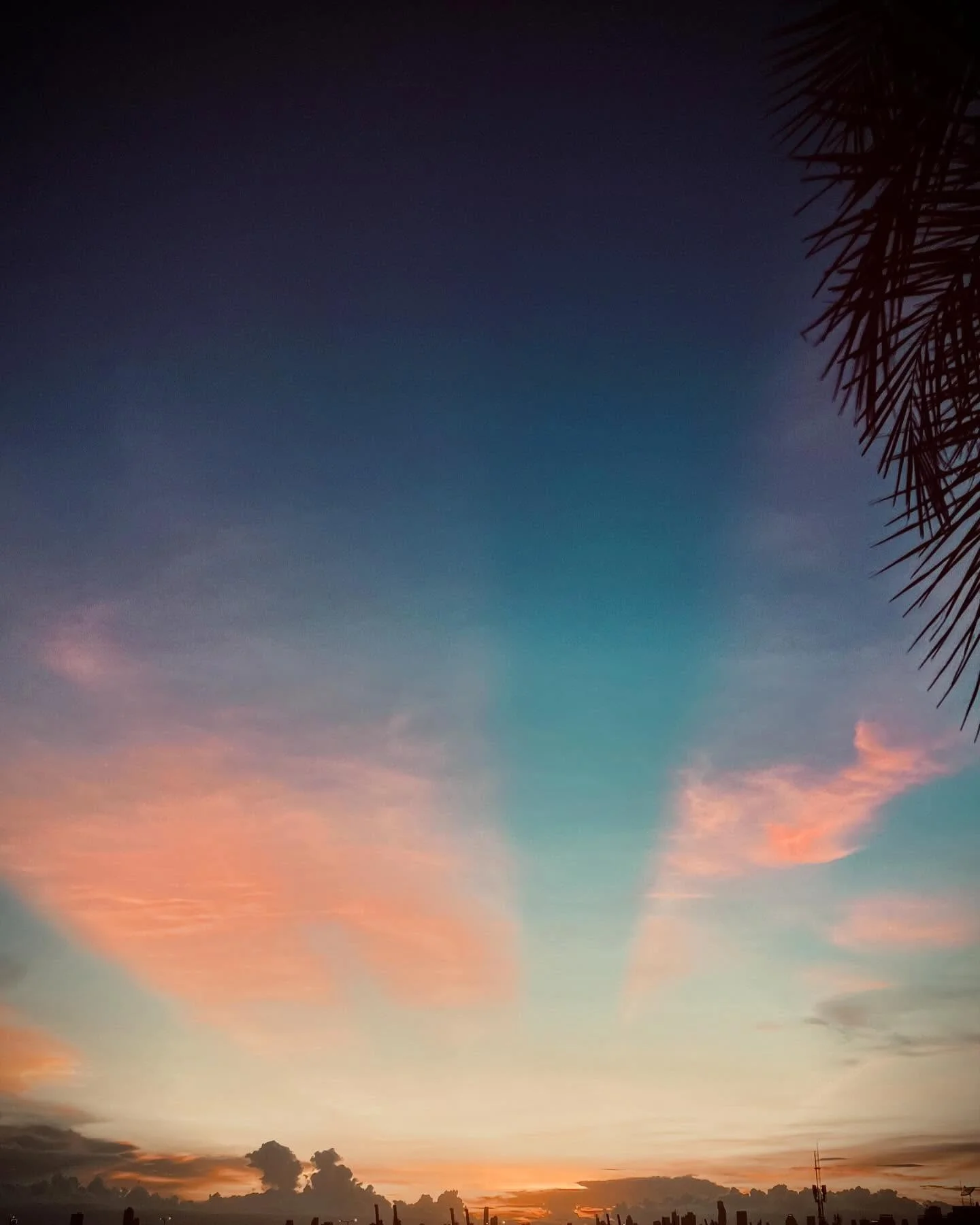 Photo 1 from Benjamin Simier’s Instagram post: Just a beautiful sky from the condo in the evening