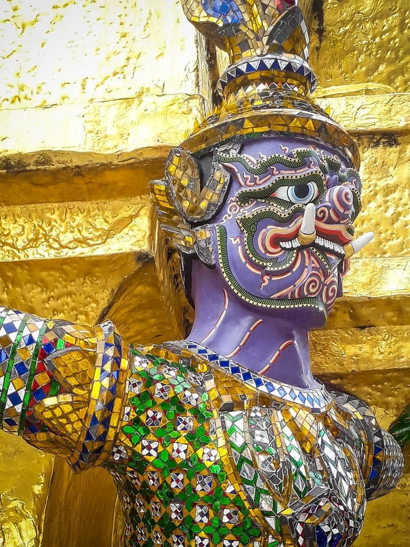 Photo 1 from Benjamin Simier’s Instagram post: Giant Guardian Emerald Buddha Temple at Bangkok