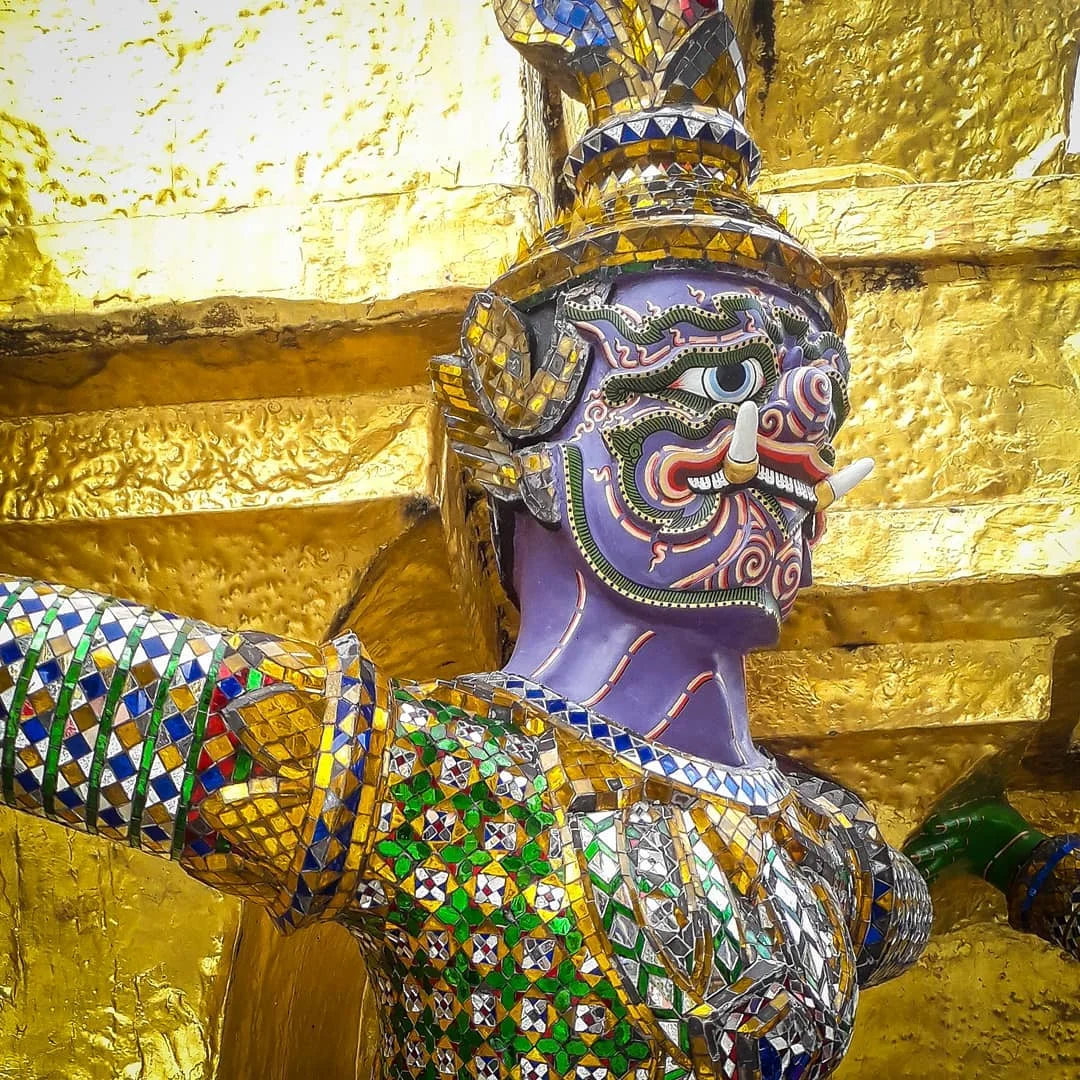 Photo 1 from Benjamin Simier’s Instagram post: Giant Guardian Emerald Buddha Temple at Bangkok