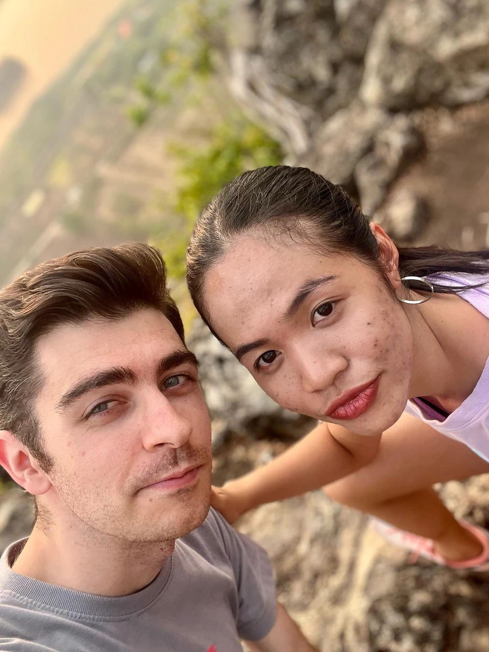 Photo 1 from Benjamin Simier’s Instagram post: Capturing moments and memories with the love of my life ❤️ Grateful for every adventure we embark on together, and for the breathtaking views that we get to wit
