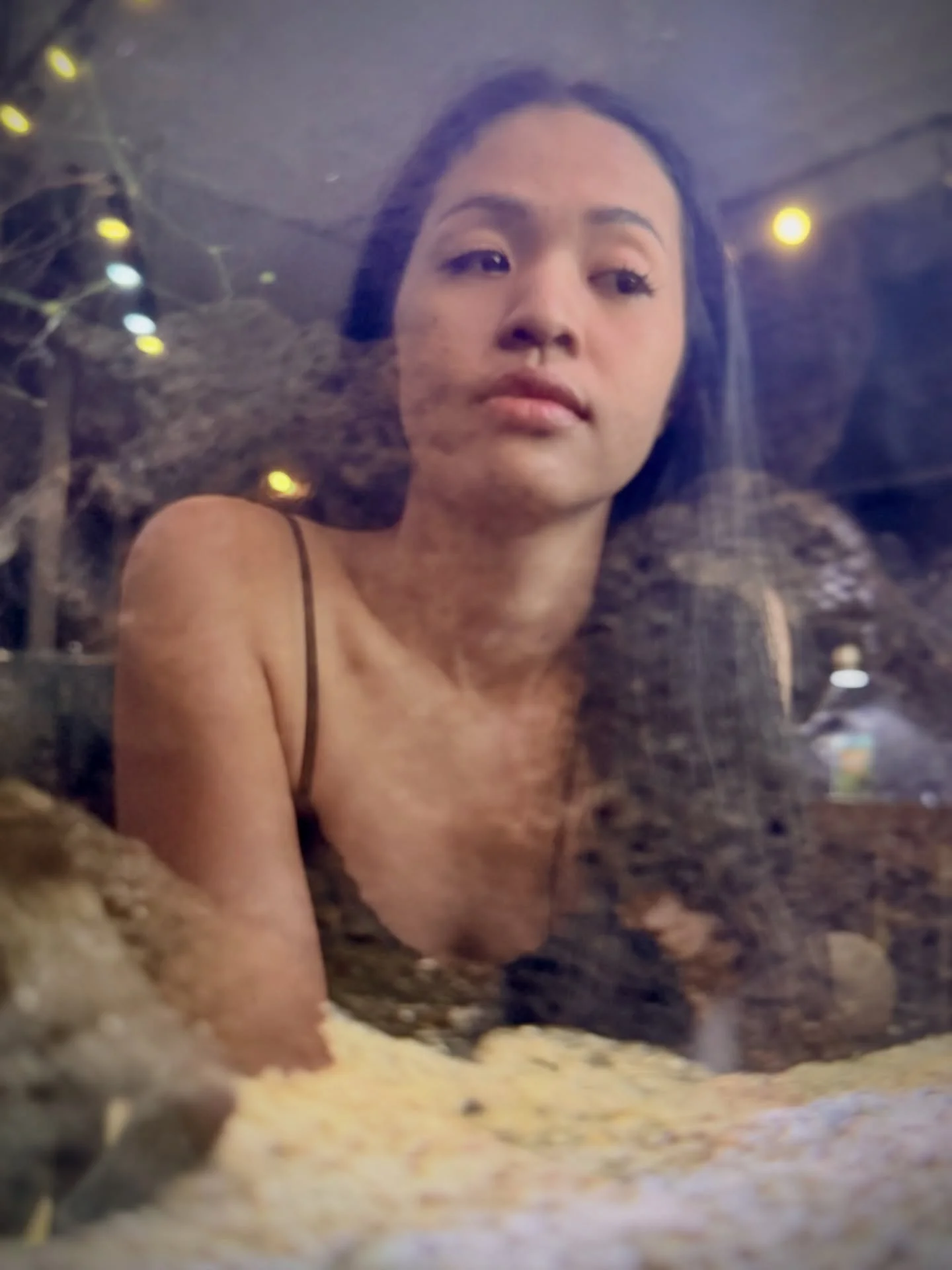Photo 3 from Benjamin Simier’s Instagram post: Playing with lights, reflections and the water gave these portrait shots a soft and dreamy feel. Perfect moment captured through the aquarium glass.